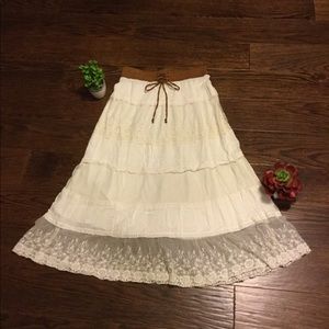 Lapis Lace Maxi Skirt